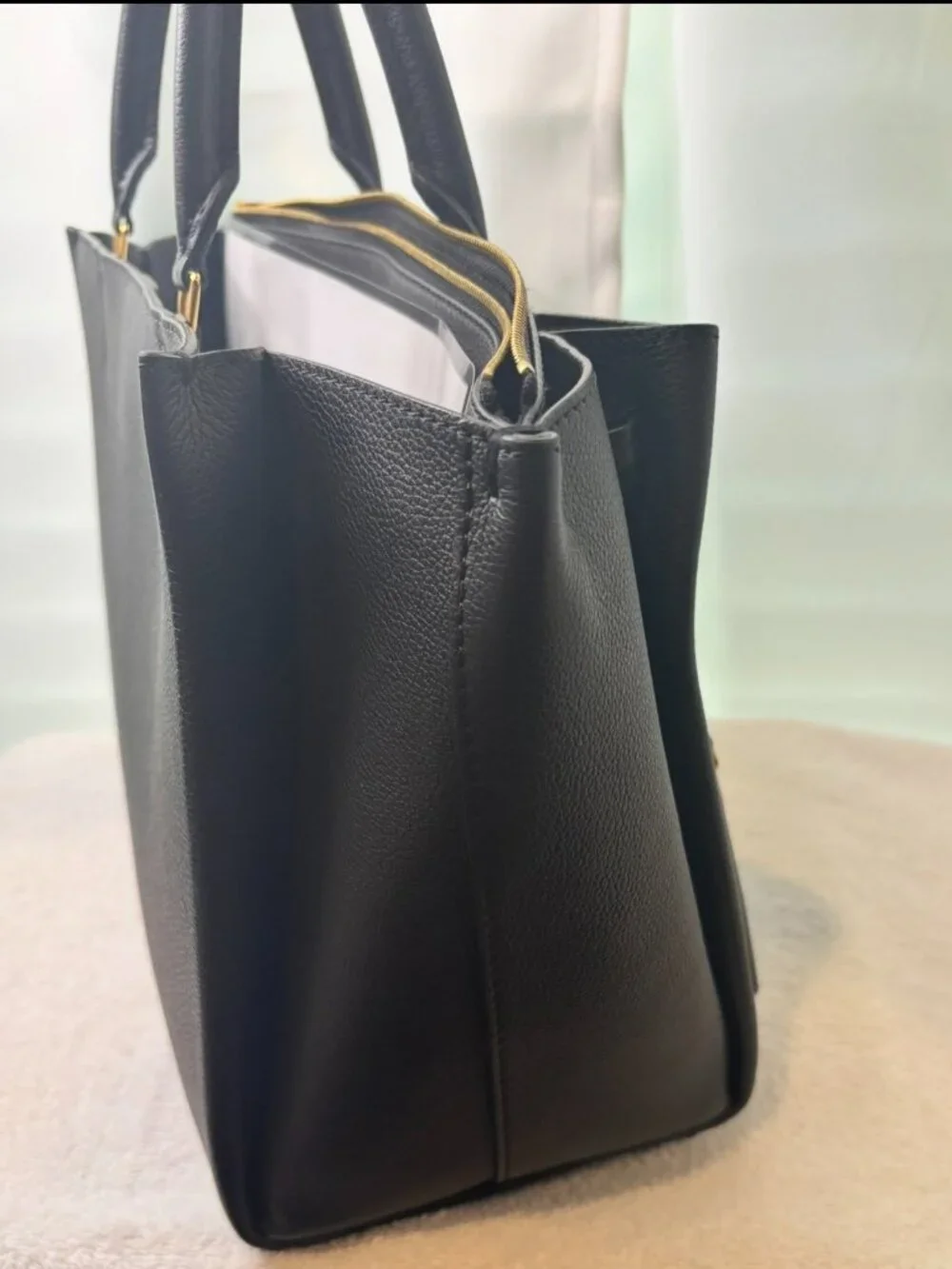 Louis Vuitton Lockmeto Black Leather Tote 🖤